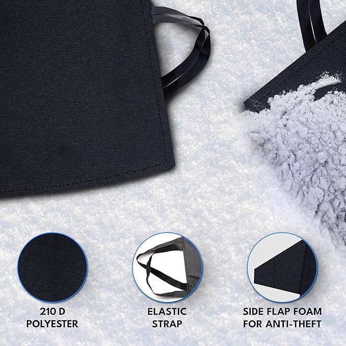 Truck Windshield Cover for Ice and Snow, SUV Snow Cover, Frost Cover Gives Protection from Snow and Ice, Car Cover for Snow, Winter Car Accessories | XX-Large (75" x 43")
