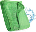 Microfiber Towels for Cars, 63" x 29.5" Car Drying Towel, Green Reusable Car Towel, Quick Drying Car Microfiber Cleaning Cloth for RVs, SUVs, Trucks