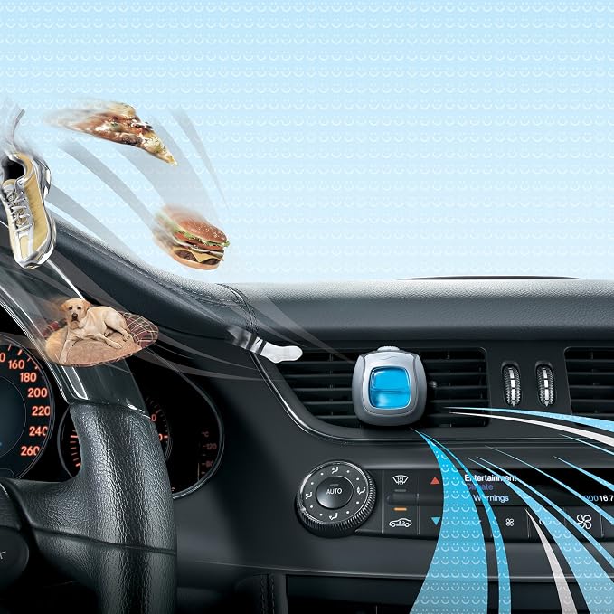 Car Air Fresheners, New Car Scent, Odor Eliminator for Strong Odors Car Vent Clips (2 Count)