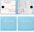 Car Registration and Insurance Card Holder, Vehicle Glove Box Car Organizer, Interior Car Accessories for Documents, Cards, License - 2 Pack