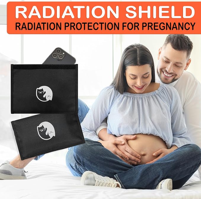 Cat Yin Yang Faraday Bag for Phones & Key Fobs – RFID Shielding Privacy Pouch for Electronic Device Storage, Cute Cat Lover Faraday Sleeve Accessory