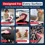 Premium 300GSM Microfiber Cleaning Cloth - 12.5"x12.5" High Performance - 1200 Washes, Ultra Absorbent Microfiber Towels for Cars Undercarriage, Rims & Engine Bay Cleaning - Microfiber Cloth