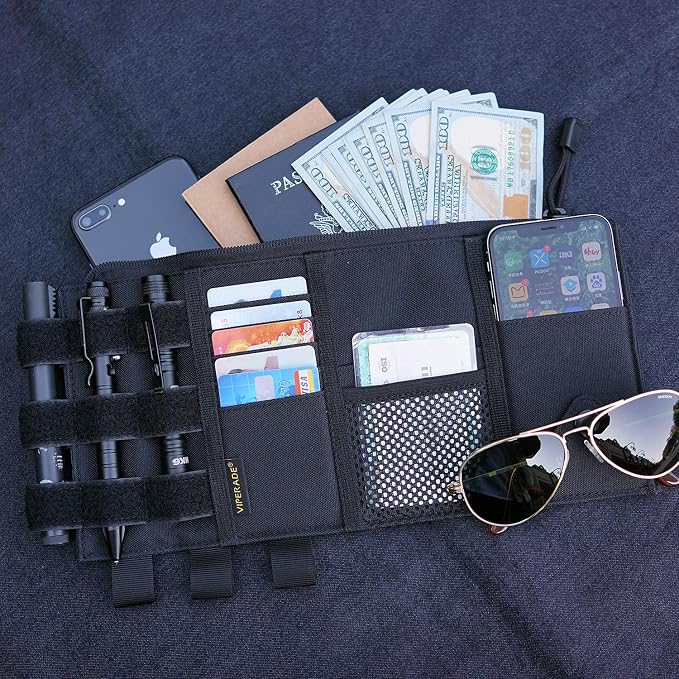 Tactical Car Visor Organizer, MOLLE Storage Pouch by
