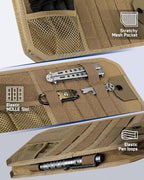 WYNEX Molle Car Sun Visor Organizer, Car Accessories with Zip Storage Pouch & Glasses Holder, Semi-Rigid Molle Panel with Patch for Tactical Gears, Fits Most Cars, Trucks, Pickups, Patrols