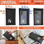 RFID Faraday Bag - GPS, RFID, and EMP Signal Blocker | Nylon Shielding Pouch for Cell Phone Privacy, Car Key FOB Protection, and Electronic Device Security (BLACK - NYLON)