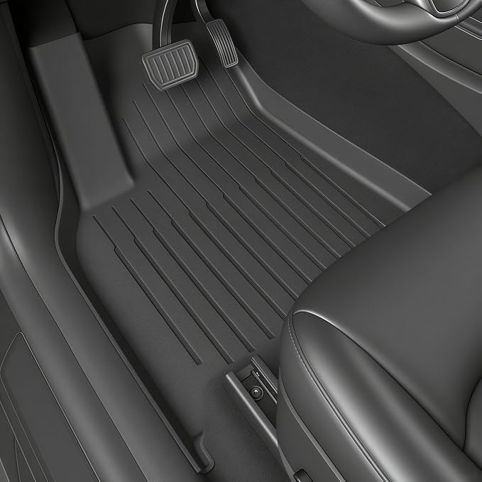 Floor Mats for 2024-2025 2026 Tesla Model 3 Highland | 6-Piece Set Extra-Thick TPE All-Weather Floor & Cargo Liners | Pet & Child-Friendly Custom Fit Interior Accessories