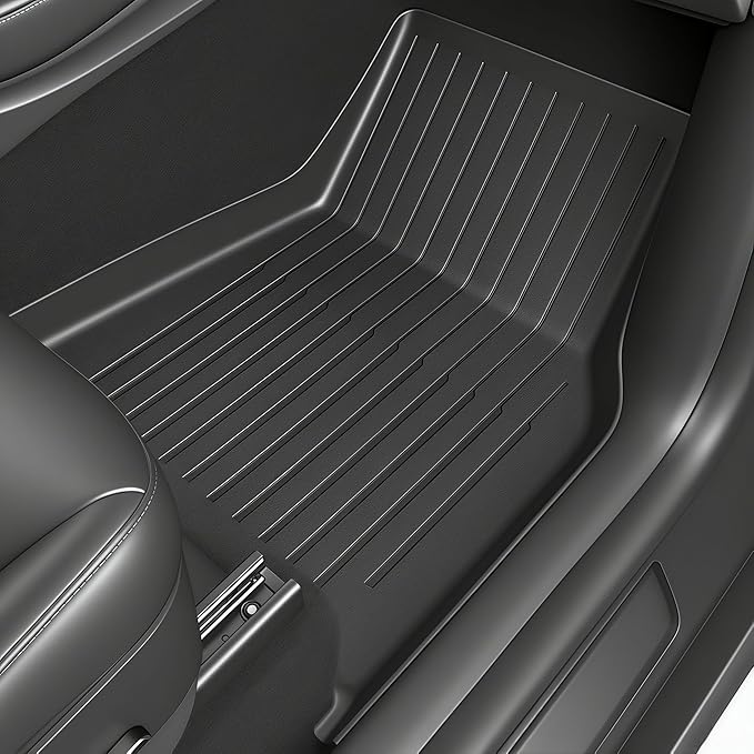 Floor Mats for 2024-2025 2026 Tesla Model 3 Highland | 6-Piece Set Extra-Thick TPE All-Weather Floor & Cargo Liners | Pet & Child-Friendly Custom Fit Interior Accessories