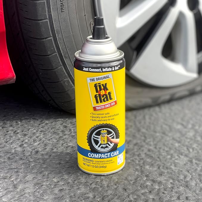 S60410 Aerosol Emergency Flat Tire Repair and Inflator, for Compact Tires, Eco-Friendly Formula, Universal Fit for All Compact Cars, 12 oz. (Pack of 1)
