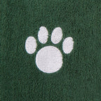 Pet Grooming Towel Collection Absorbent Microfiber X-Large, 41x23.5", Embroidered Hunter Green