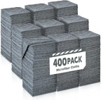 Gray Microfiber Cleaning Cloths Bulk Pack-400 Pack, Microfiber Towels Bulk, Towels for Cars, Cleaning Rags Gray (12x12 inches)