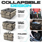Trunk Organizer For SUV Car Trunk Organizer, Foldable Storage, Car Accessories for Women Men, Collapsible Bag, 600D Oxford, Non Slip Bottom, Straps, Soft Cover (50L)