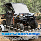 Silver UTV Windshield Snow Cover Compatible with Polaris Ranger XP 1000 2017-2026 (Not RZR) & Can-Am Defender 2016-2026, Transport Windshield Protector for Ice and Snow
