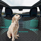 Dog Truck Seat Cover for Back Seat, Hard Bottom Pet Hammock for Car, Bed Extender for 2-4 Large Dogs, Waterproof Seat Protector, Universal XL Size Fits for Crew Cab Truck, SUV, Black
