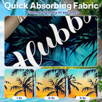 2 Pack Car Seat Towel Covers, Sweat-Proof Microfiber Seat Protectors for Gym, Running, Beach & Workout, Breathable Quick-Dry, Machine Washable, Tropical Palm Sky Print, Universal Fit