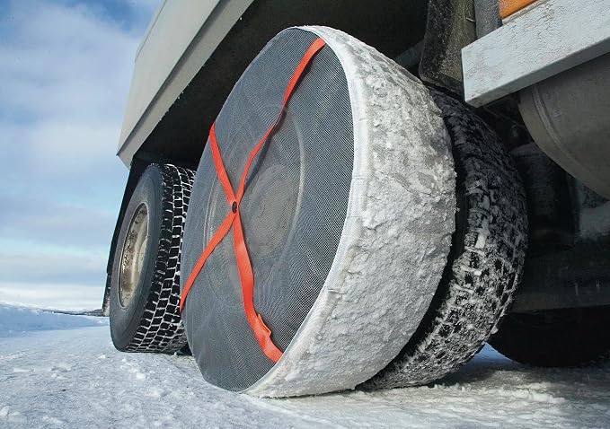 for Commercial Vehicles and Trucks AL64, Snow Socks for Tires, Pack of 2