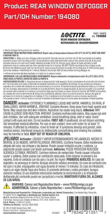 37438 21351 Rear Window Defogger Tab Adhesive, 0.03/0.02 fl. oz.