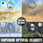 2Pcs 12" Acrylic Convex Mirror – 160° Wide-Angle Traffic Blind Spot Mirrors, Adjustable Corner Mirror in Garage, Driveways, Stores, Warehouses, for Outdoor and Indoor Use