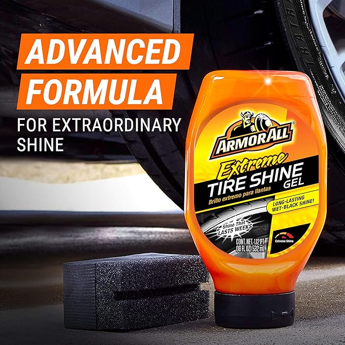 Extreme Tire Shine Gel, Restoring Color and Tire Protection, 18 Fl Oz (Pack of 2)