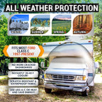 LATCH.IT RV Windshield Cover for Ford Class C E450 1997-2026 | Windshield Cover for RV Class C NOT for Transit Vans | RV Front Window Cover with Mirror Cutout & Corner Bands | Add Privacy & Protection