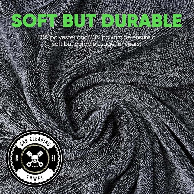 KKV 2-Pack Microfiber Towels (35"x 24") Extra Large Ultra Absorbent Drying Towel for Cars and Trucks, Without Streaks, Scratches, or Water Spots