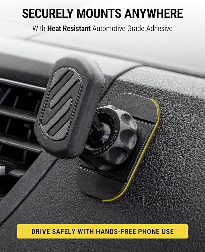 MAGDMB MagicMount Magnetic Phone Mount for Car, Dashboard Cell Phone Holder with 360° Adjustable Magnet Head, Universal Phone Stand for Car Compatible with iPhone, Samsung, and All Devices