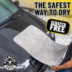 Woolly Mammoth Large Microfiber Drying Towel - 36 x 25 Inch Gray, Ultra Plush Super Absorbent Car Drying Towel for Cars, Trucks, SUVs, Motorcycles, RVs, and Auto Detailing