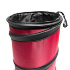 Automotive Waterproof Portable Collapsible Small Trash Can Garbage Container fits Most Cars,Waterproof,Polyethylene, SUVs, and Trucks Red