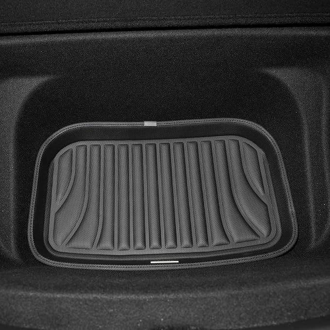6-Piece Floor Mats & Cargo Liners Compatible with Tesla Model Y 2020-2024 5-Seat, 5D Laser Measured All-Weather Floor Liners with Trunk Frunk Mats & Door Sill Threshold Guards, Black