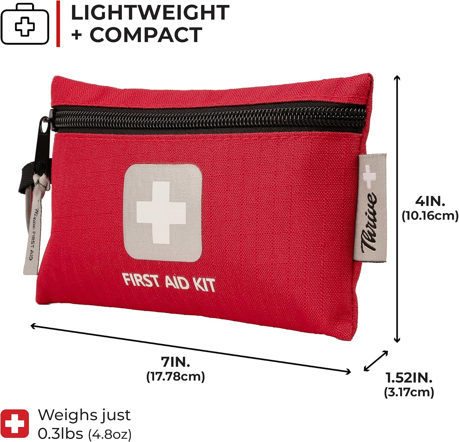 Compact First Aid Kit — Waterproof Rip-Stop Travel Case