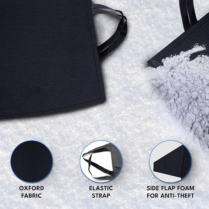 Windshield Cover for Ice and Snow | Oxford Fabric Windshield Cover for SUV, Sedan, Coupe & Hatchback | Protection from Snow, Ice & Frost | Winter Car Accessories