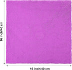 30 Pcs Edgeless Microfiber Plush Towels for Cars Detailing Drying Wash Polishing Absorbent Cleaning Cloths, 500 GSM (16 x 16 Inch,Purple)