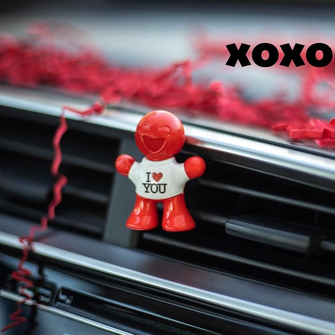 Little Joe 96410 I Love You New Car Scent Car Air Freshener Vent Clip, Fights Odors for up to 45 Days, Long-Lasting Freshness, Cute Car Odor Eliminator, Pack of 1