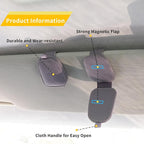 Magnetic Leather Sunglasses Holder for Car, 2 Packs (Purple) | Magnetic Car Visor Accessories