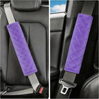 Soft Auto Seat Belt Cover Seatbelt Shoulder Pad Cushions 2 PCS Universal Fit for All Cars and Backpack for a More Comfortable Driving Violet