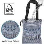 Car Trash Bag Hanging Sprites Tribal Motifs Car Trash Can Waterproof Garbage Bag Hanging for Car Back Seat with Adjustable Straps and Drawstring for Car Accessories Vehicle Travelling