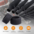 Black 2:1 Ratio Automotive Heat Shrink Braided Sleeving,Wear-Resistant Flat Woven Shrinkable Sleeve Fabric Car Cable Wires Hoses Protection (1"-26ft)