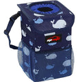 Waterproof Car Trash Can with Lid and Pockets, 1.8 Gal, Blue | Leakproof, Collapsible Multipurpose Car Bin with 3 Side Storage Pockets, Adjustable Straps