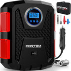 Tire Inflator Portable Air Compressor, Air Pump for Car Tires and Bikes, Car Tire Pump w/Auto Shut Off, 150 PSI, 12V DC, LED Light, Carrying Case, for Men, Women