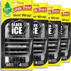 Car Air Freshener | Vent Wrap Provides Long Lasting Scent, Invisibly Fresh | 16 Air Fresheners | Black Ice