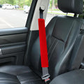 Soft Faux Fur Universal Fit Seatbelt Cover Car Truck SUV Airplane Seat Belt Shoulder Pad for Carmera Backpack Straps Neck Cushion Protector Extra Long 19.7in Red