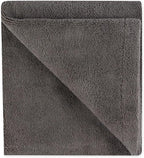 Pet Grooming Towel Collection Absorbent Microfiber X-Large, 41x23.5", Embroidered Gray