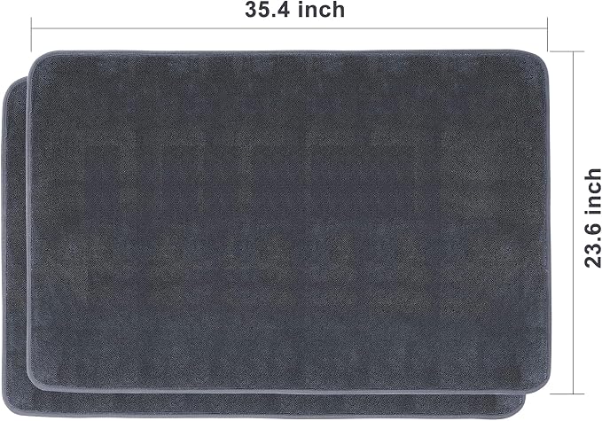 Microfiber Towels for Cars, 2 Pack 35.4" x 23.6" Car Drying Towel, Dark Gray Reusable Car Towel, Quick Drying Car Microfiber Cleaning Cloth for RVs, SUVs, Trucks