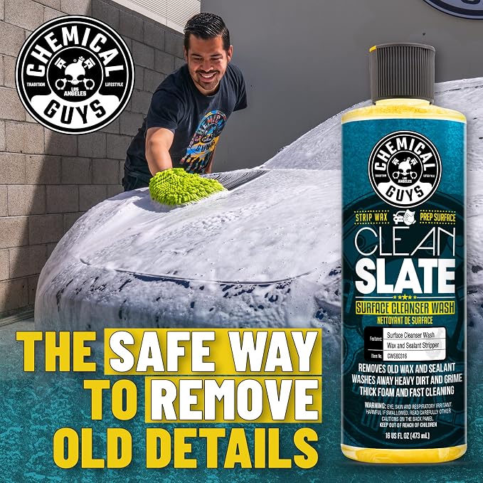 CWS80364 Clean Slate Deep Surface Cleaning Car Wash Soap (Removes Old Car Waxes, Glazes & Sealants for Superior Surface Prep), 64 fl oz (Half Gallon), Citrus Scent