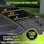 Drying Towel for Car Detailing, 1500 GSM Ultra Super Absorbent, 24"x36" XL Soft Microfiber Towels for Cars, Twisted-Loop & Streak Free Microfiber Towels for Cars, Trucks, SUVs