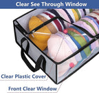 Hat Storage for Baseball Caps, Large Holds up to 40 Caps Wide Hat Organizer for Closet Snapback Holder, Grey