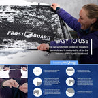 Plus | Winter Windshield Cover for Ice and Snow, Standard Size (Indigo) - Built-in Security Panels, Wiper Blade Coverage + Mirror Covers - Fits Standard Size Cars, 59 x 41 Inches