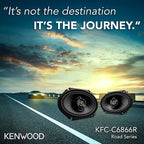 KFC-C6866R Road Series Car Speakers (Pair) - 6"x8" 2-Way Car Coaxial Speakers, 250W, 4-Ohm Impedance, Cloth Woofer & Balanced Dome Tweeter, Heavy Duty Magnet Design