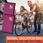 Pink Nylon Faraday Bag - Signal Blocker for Cell Phone, Car Key FOB, Data Privacy (PINK - NYLON)