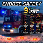 12-Pack Emergency Flares for Vehicles | Emergency Roadside Lights | Complete LED Road Flares Kit | Emergency Lights for Vehicles | Perfect for Gifting or Everyday Roadside Safety