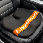 Car Seat Cushion for Driving - Orthopedic Car Cushion for Office, Travel, Gaming Chair Memory Foam Driver Booster for Short People, Non-Slip, Washable Cover, Back & Sciatica Relief